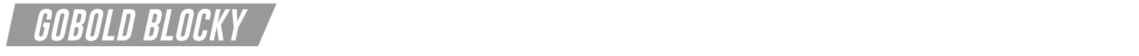 Gobold Blocky font preview